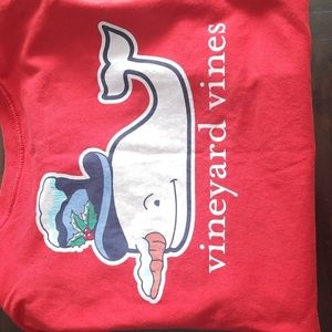 Vineyard Vines, Red Christmas Shirt, long Sleeve, Boys M